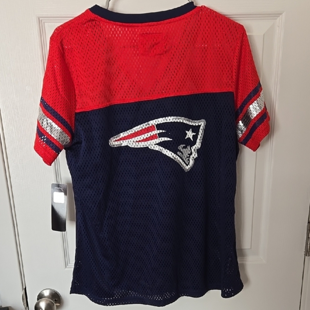 NFL Red and Blue Patriots Jersey - Picture 4 of 5